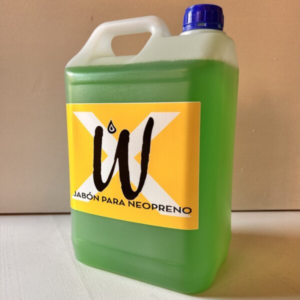 W jabón para neopreno. Biodegradable. No necesita aclarado. Varios tamaños.